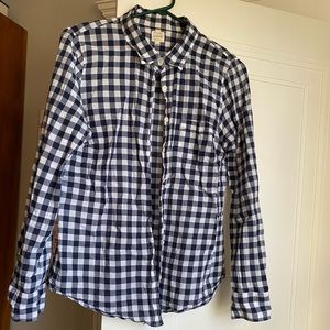 J.Crew Gingham Button Down Shirt - Great for Spring and Summer